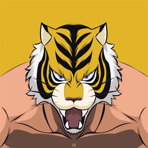 Tiger Mask W On Behance Tiger Mask Tiger Art Cartoon