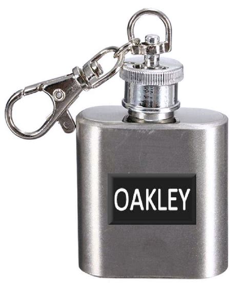 Name Hip Flask 1oz Personalised Keyring 1oz Oakley Ebay