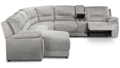 Pasadena 6 Piece Reclining Sectional With Left Facing Chaise Light