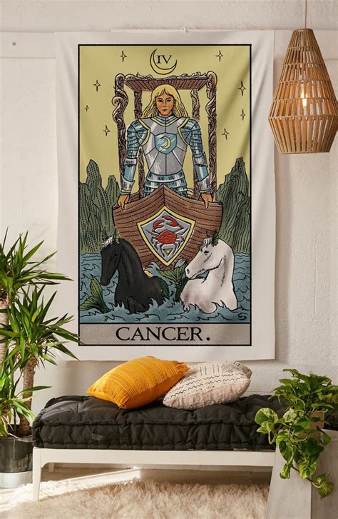 the cancer chariot tapestry zodiac tarot astrology nirvana threads