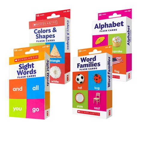 Learning English Original Scholastic Flash Cards Learning Word Families