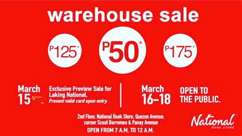 National Bookstore Holds Three Day Warehouse Sale This March Urmajestysire