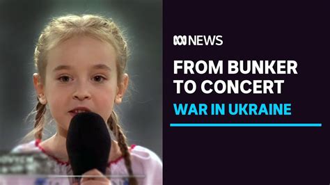 Let It Go Girl Who Sang In A Kyiv Bomb Shelter Sings National Anthem To Packed Arena Abc