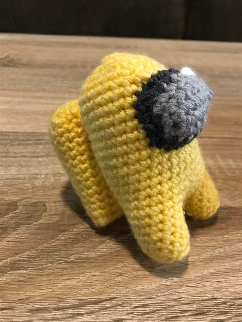 Miniature Among Us Crewmate Plushie Hand Crocheted Gaming Etsy