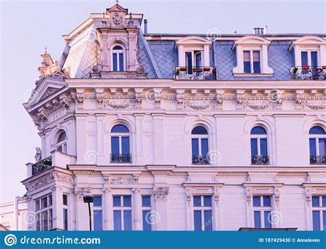 Exterior Facade Of Classic Building In The European City Architecture