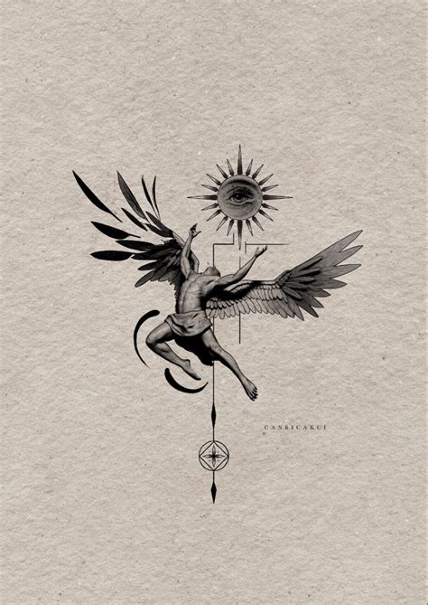 Icarus Tattoo In 2022 Tattoo Style Drawings Greek Mythology Tattoos