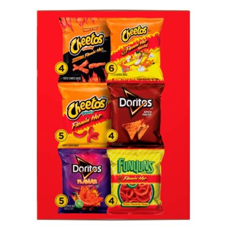 Frito Lay Fiery Mix Snacks And Chips Variety Pack 6 Food 4 Less