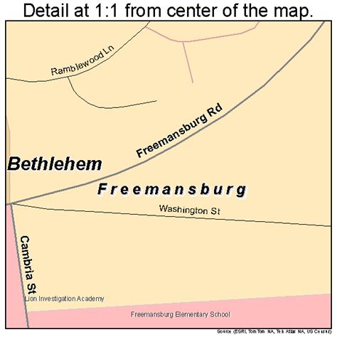 Freemansburg Pennsylvania Street Map 4227760