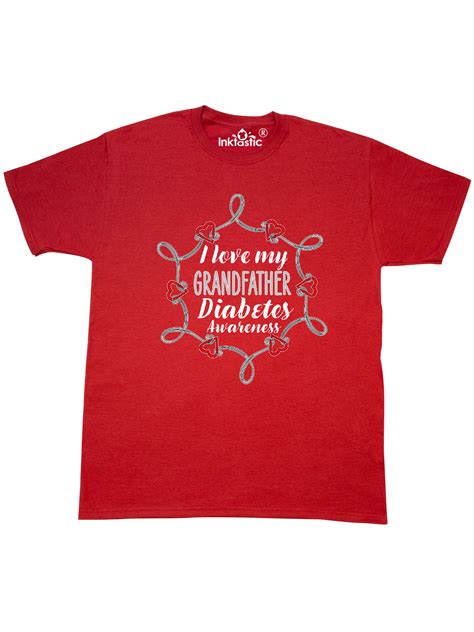 Inktastic I Love My Grandfather Diabetes Awareness T Shirt