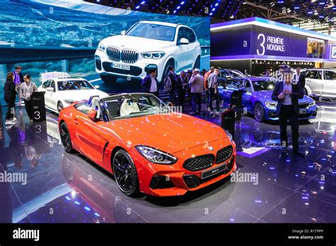 Paris Oct 3 2018 Bmw Z4 Sports Car Showcased At The Paris Motor