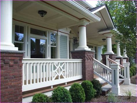 Porch railing can be a good idea because it gives a safe place for kids to not going out from home. Porch Railing Designs Wood Craftsman Simple Home Elements ...