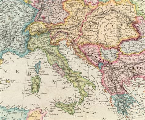 Digital Vintage Map Of Europe Printable Download Antique Europe Map