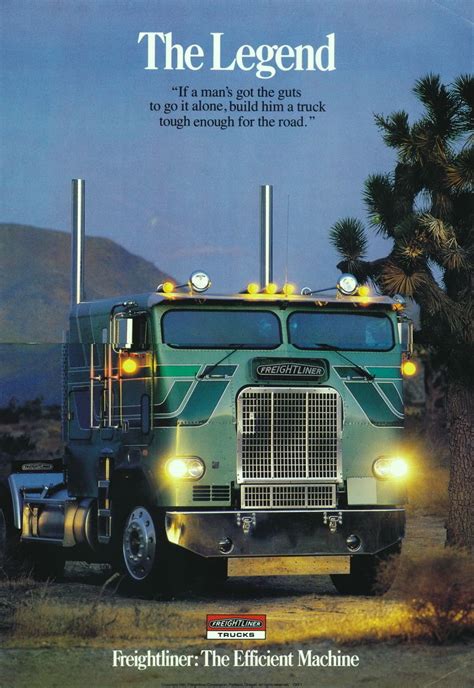 1970s White Freightliner Coe Freightliner Big Rig Trucks Peterbilt