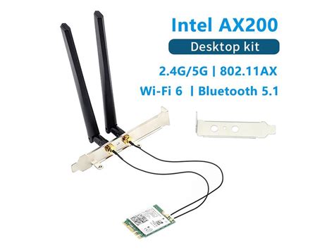 3000mbps 80211ax Wi Fi 6 Desktop Kit Intel Ax200 Bluetooth 51 Wifi