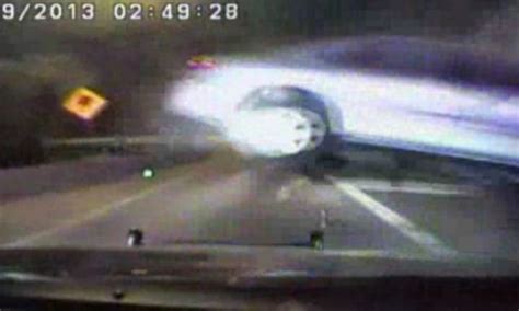 dashboard cam catches shocking moment drunk driver smashes into cop car after hitting barrier