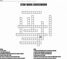 Star Wars Crossword Puzzle Printable - Printable Word Searches