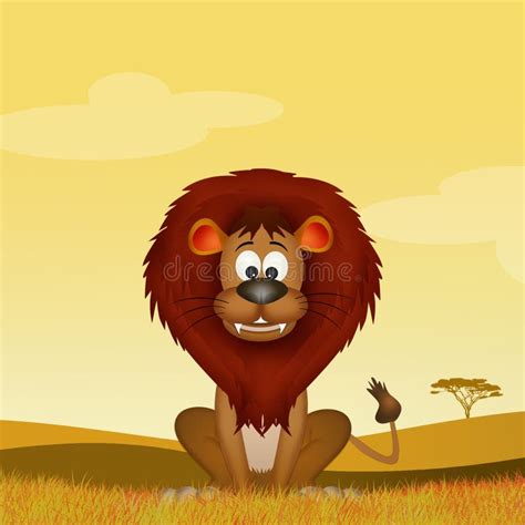 Lion The King Of The Forest Stock Illustration Illustration Of