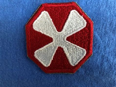 Vintage Eighth 8th United States Army Uniform Shoulder Patch Wwii