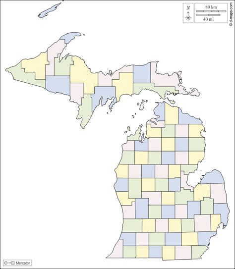Michigan Free Map Free Blank Map Free Outline Map Free Base Map