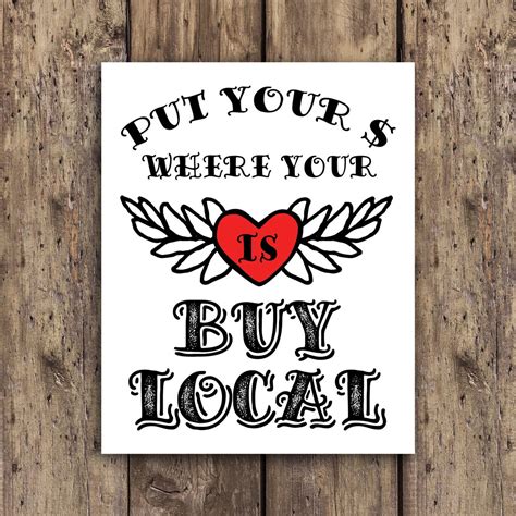 Buy Local Small Business Saturday Sign Support Local Etsy
