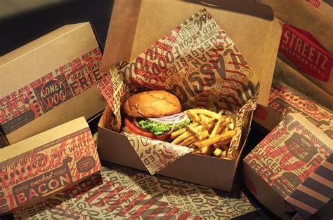 Streetz American Grill Cue Burger Packaging Food