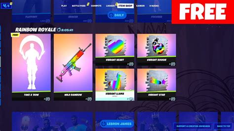 Fortnite Rainbow Royale Free Lgbt Cosmetics In The Item Shop Youtube