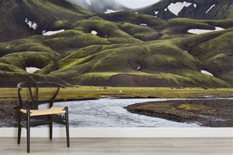 Icelandic Mountains Wallpaper Mural Hovia Landscape Wallpaper