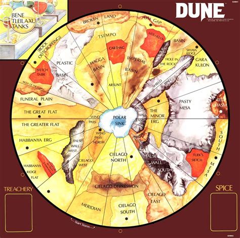Map Of The Planet Arrakis From Frank Herberts Dune Series Dune Art