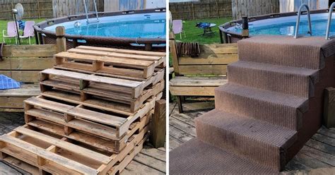 How To Make Above Ground Pool Steps From Old Pallets For Less Than 100