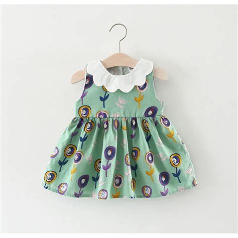 Bibicola Baby Summer Dress Female Baby Fashion Cotton Printing Dress