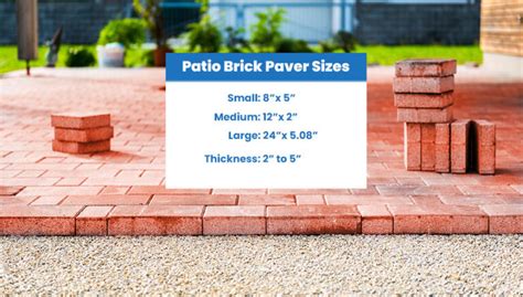 Brick Paver Dimensions Patio And Driveway Sizes