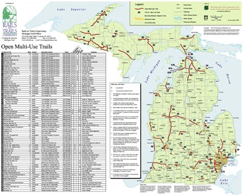 Michigan Multi Use Trail Map The Greenway Collaborative