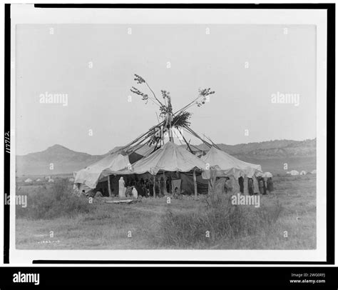 Gray Dawn Cheyenne C1910 Sun Dance Lodge With Cheyenne People