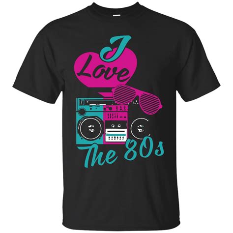 I Love Heart The 80s Flashback Pop Culture 1980s T Shirt Grass Place