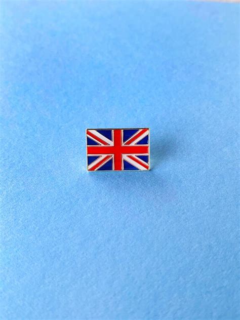 Union Jack Flag Pin Enamel Badge British England Ireland Etsy
