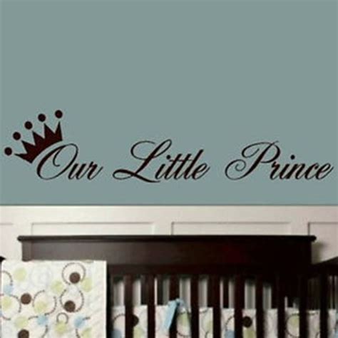 Diy baby shower decor ideas 1. DIY "Our Little Prince" Crown Wall Sticker Art Decal Baby Boy Nursery Bedroom 1Pc-in Wall ...