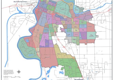 City Of Sacramento Ca Neighborhood Map Part 2 Sacramento California