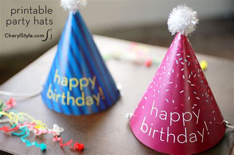 2) trace the template on to your cardstock (we chose a minty blue). How to make printable birthday party hats - Everyday Dishes