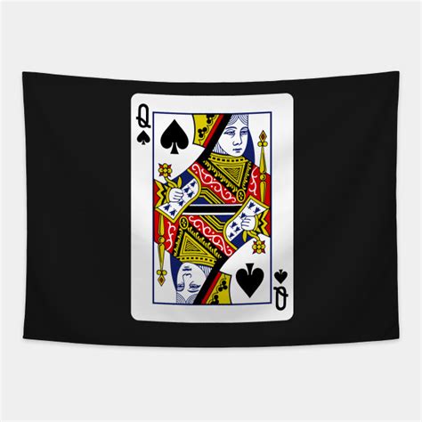 queen of spades playing card queen of spades tapestry teepublic