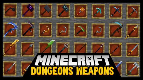 114 Nowych Broni Do Minecraft Minecraft Dungeons Weapons Mod Youtube
