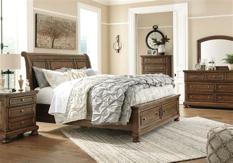 Rio costa white bedroom 3 chest drawers bedside double wardrobe storage. Flynnter King Storage Bedroom Set | Evansville Overstock ...