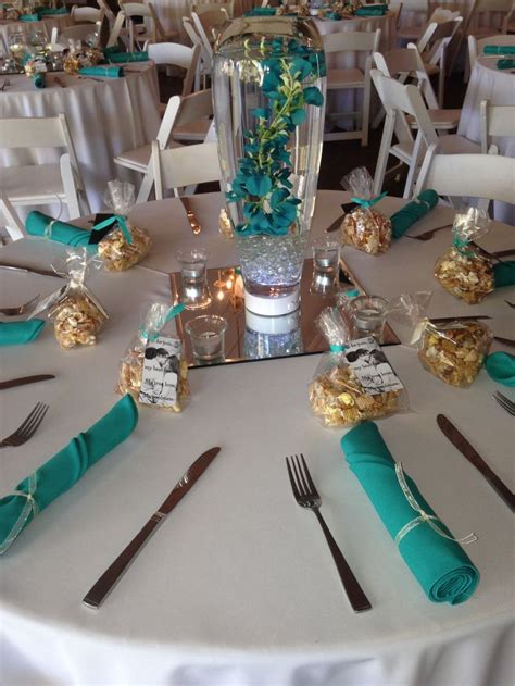 The Perfect Teal Table Settings ️ Wedding Centerpieces Teal Wedding