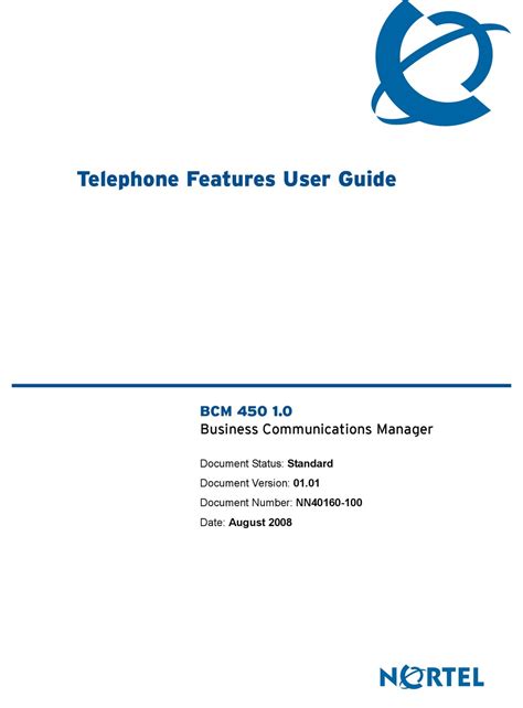 Nortel Bcm 450 Feature User Manual Pdf Download Manualslib