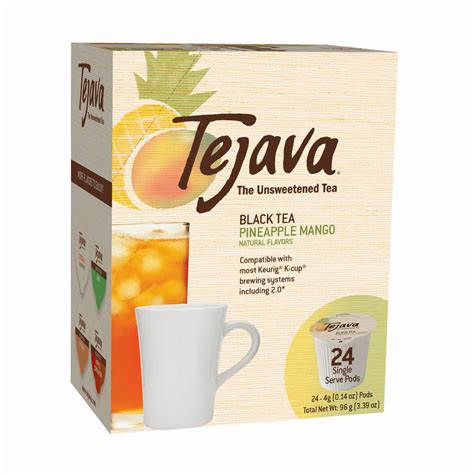 70 calories, nutrition grade (b plus), problematic ingredients, and more. Tejava Unsweetened Pineapple Mango Black Tea Pods | 24 ...