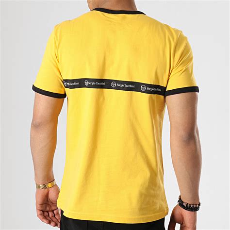 Sergio Tacchini Tee Shirt Original 37859 Jaune Noir