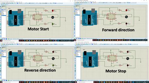 Dc Motor Control With L293d Driver Ic And Arduino In Proteus