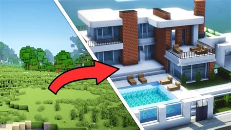 How to build a small modern house tutorial (#14) in this minecraft build tutorial i show you how to make a small. Minecraft: Epic Transformation from 0 to 100% Completed Modern House with Interior (2h in 15 ...