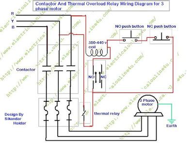 draw  wiring   wire contactor  overload relay contactor wiring diagram