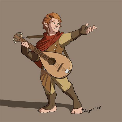 Artstation Halfling Bard Dandd Character