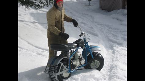 All parts included to return to dirt bike. Super Bronc Vintage Mini Trail Bike in the Snow Heald ...
